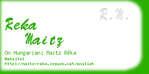 reka maitz business card