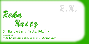 reka maitz business card